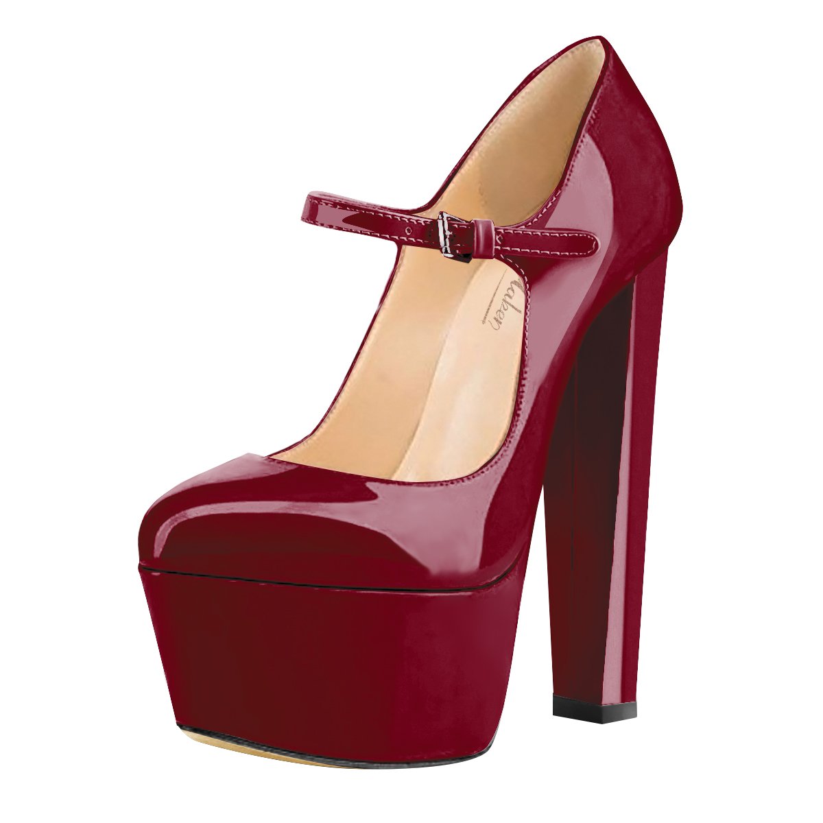 Mary Jane Round Toe Ankle Strap Platform Pumps - Onlymaker Signature