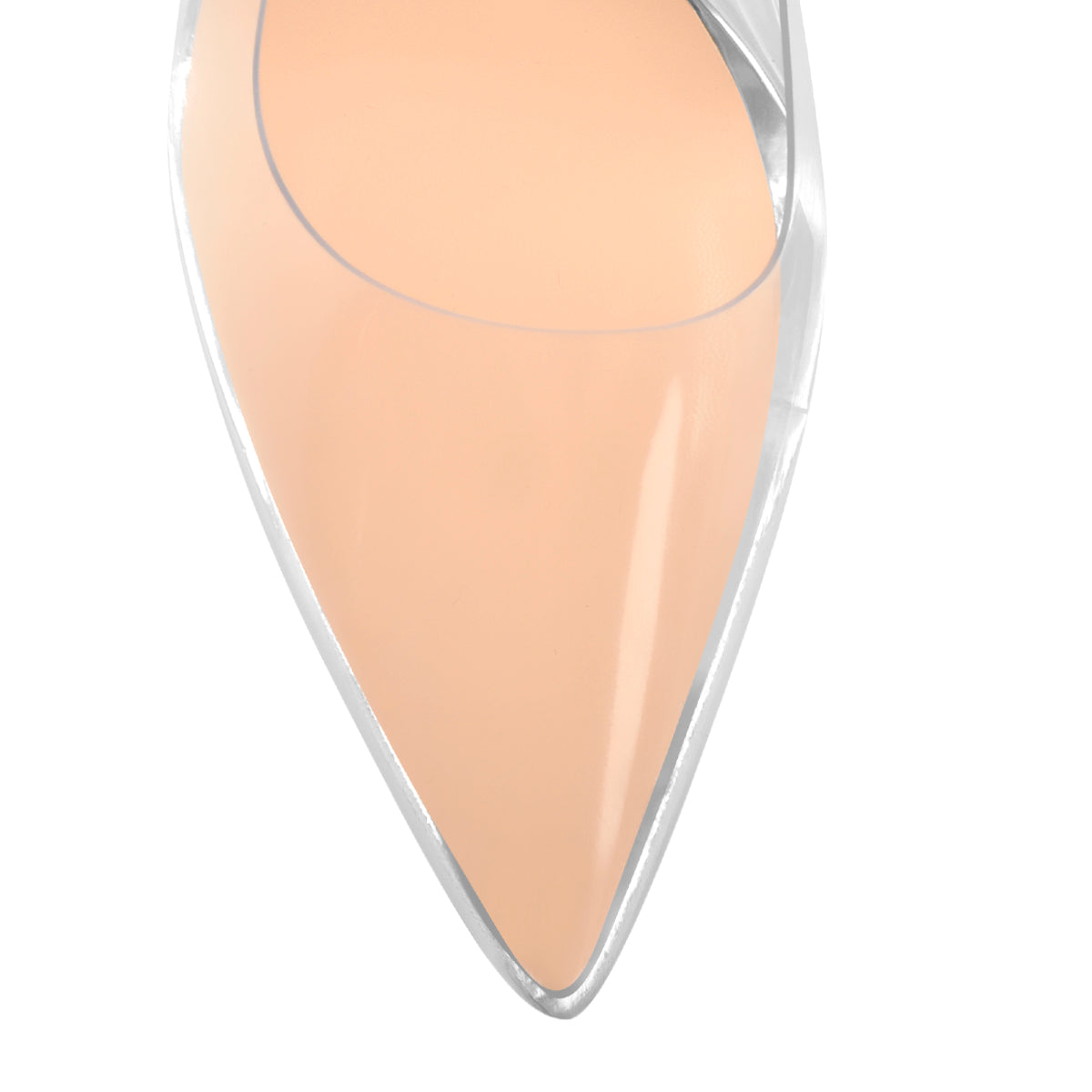 Transparent Pointed Toe Slip on High Heel Stiletto Pumps - Onlymaker Quality