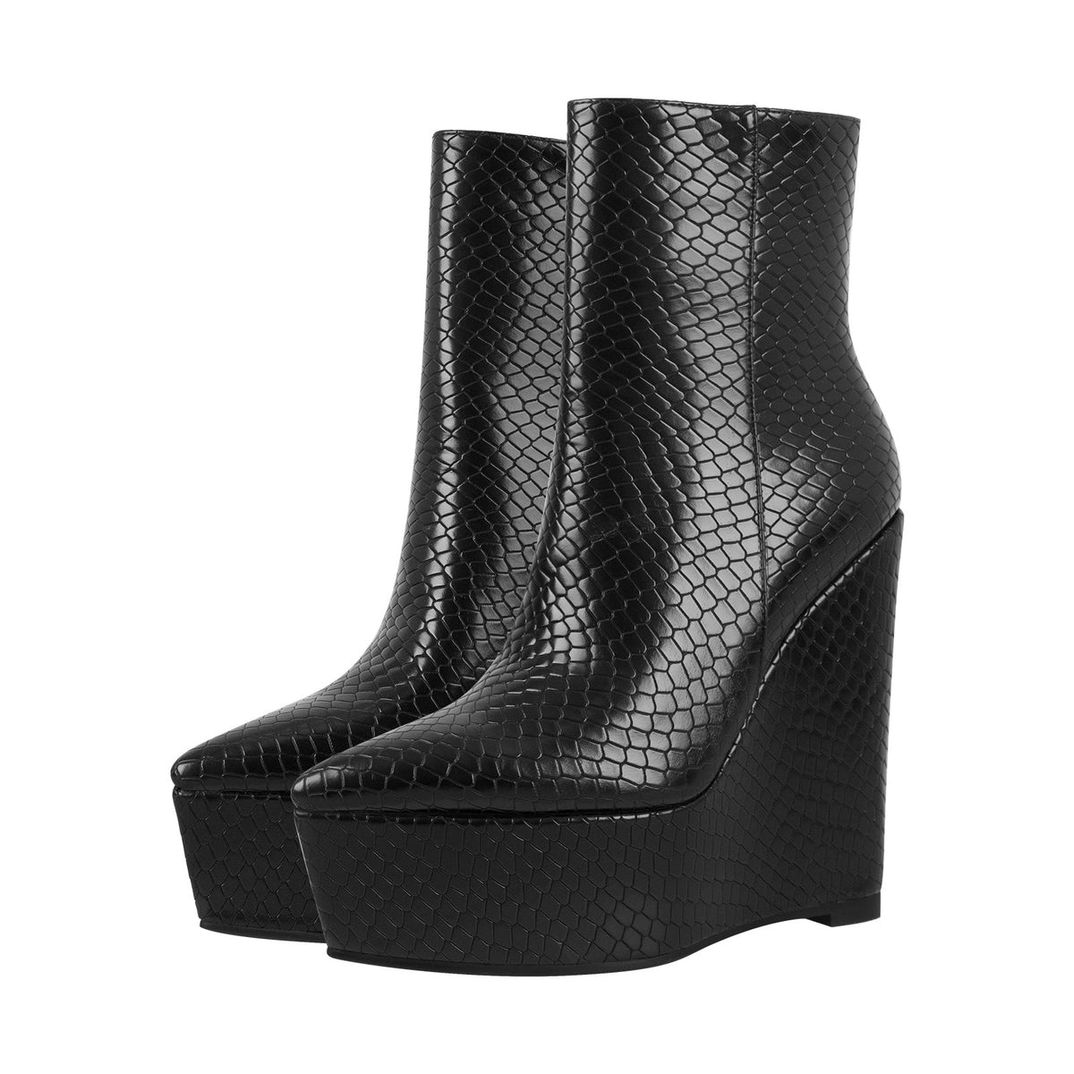 Platform Wedge High Heel Ankle Boots - Onlymaker Trusted