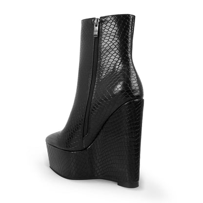 Platform Wedge High Heel Ankle Boots - Onlymaker Trusted