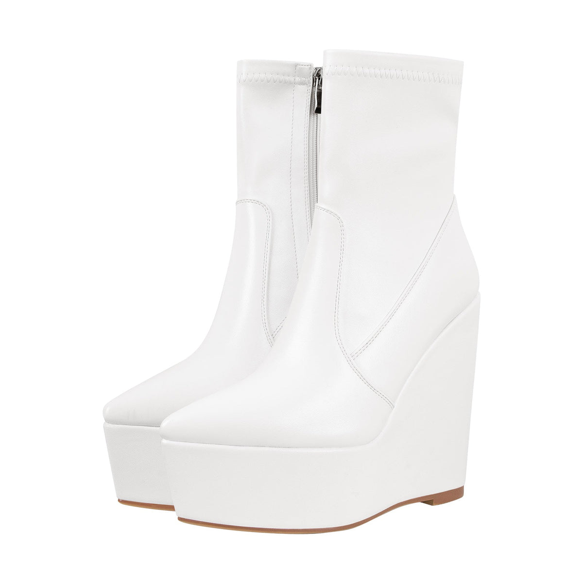 Wedge High Heel Platform Zip up Ankle Boots - Onlymaker Customer Favorite