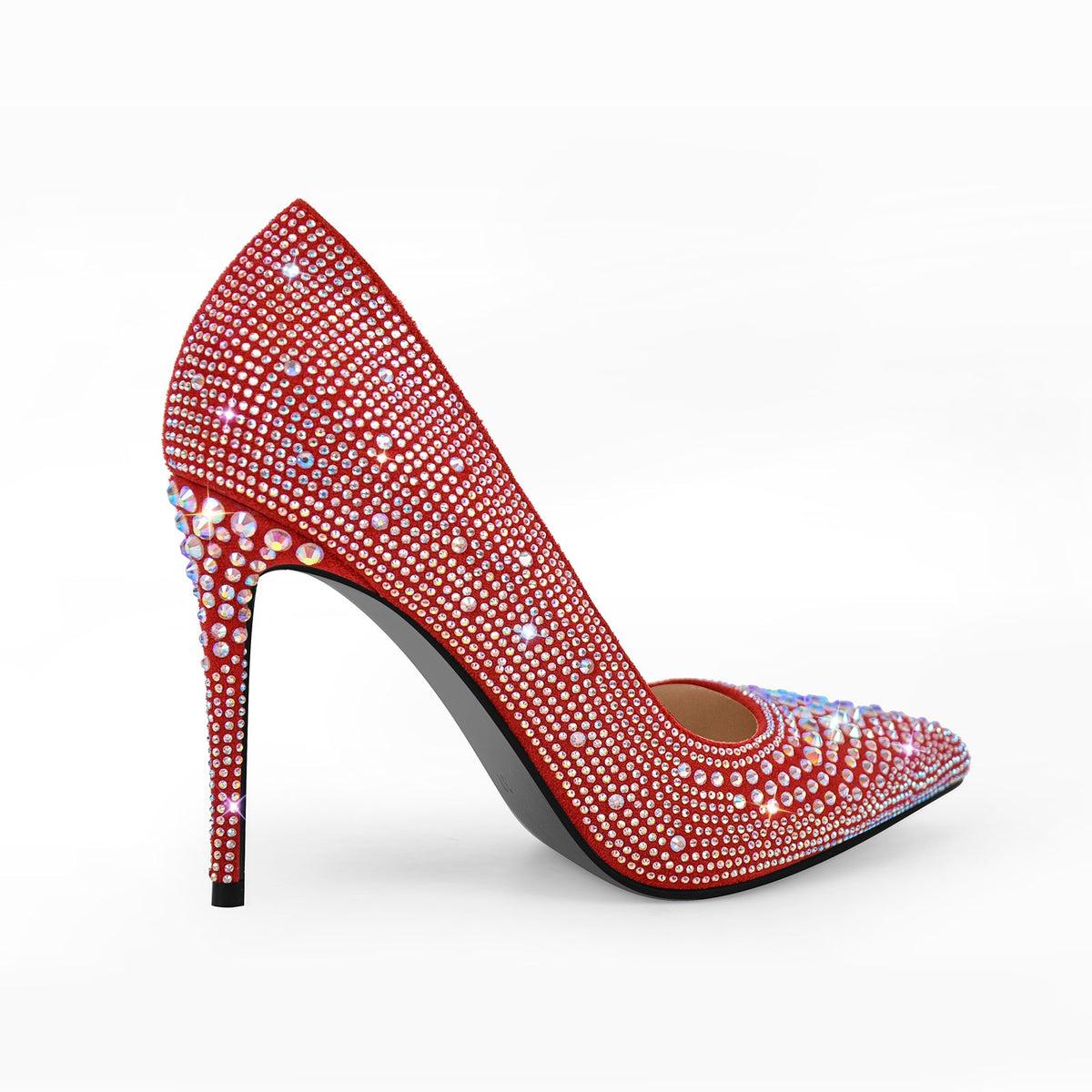 Rhinestone Pointed Toe Stiletto Pumps - Onlymaker Trending