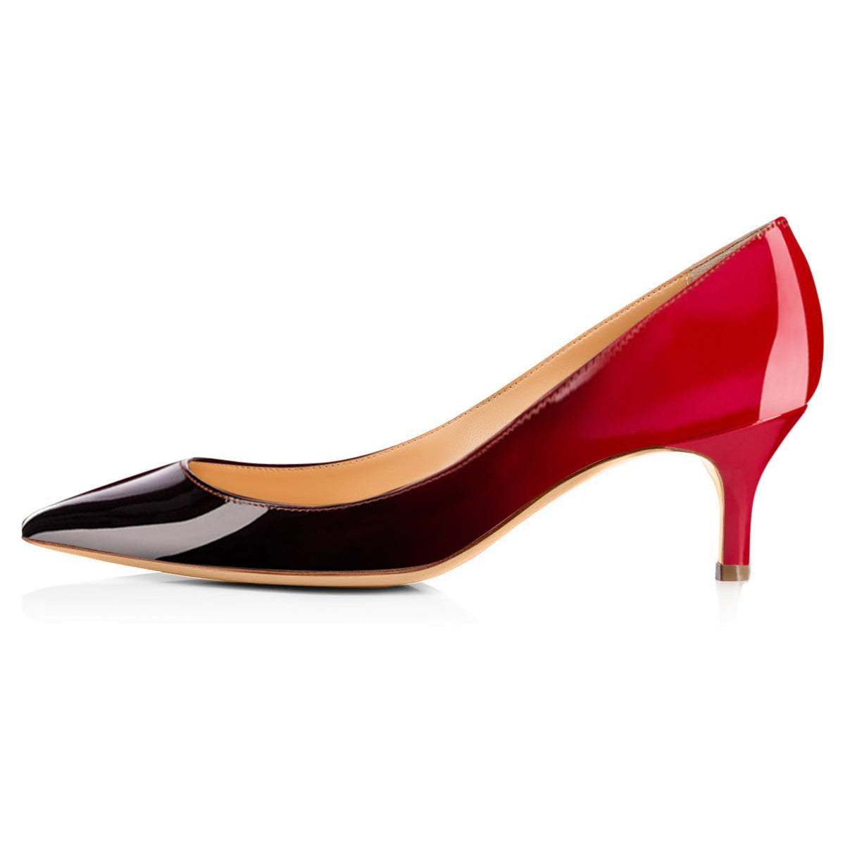Onlymaker Pumps Black Red Gradient 2.5 inches Heels - Onlymaker Everyday