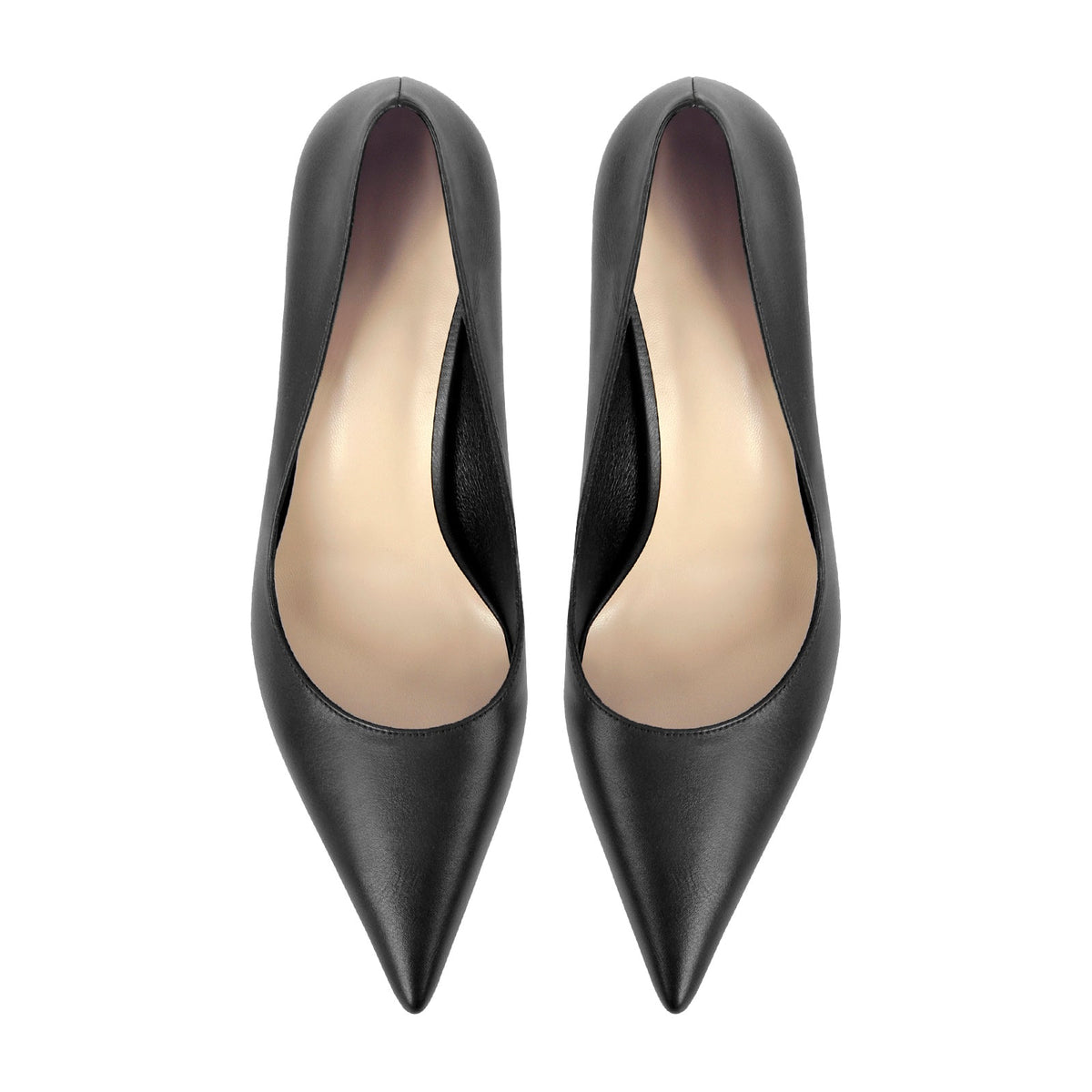 Black Slip on Mid Heel Pumps - Onlymaker Latest