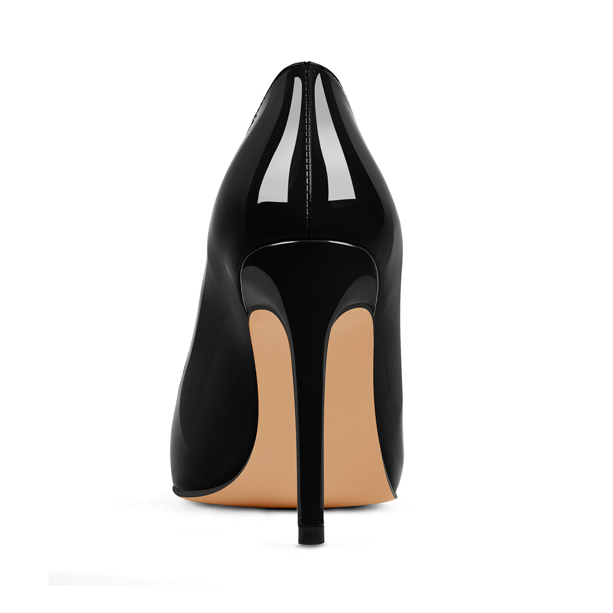 Patent Black Pointed Toe High Heel Stiletto Pumps - Onlymaker Smart Buy