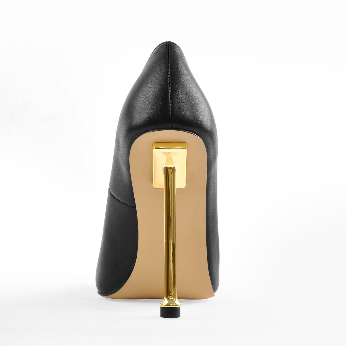 Matte Black High Metal Heels Stiletto Pumps - Onlymaker Smart Buy