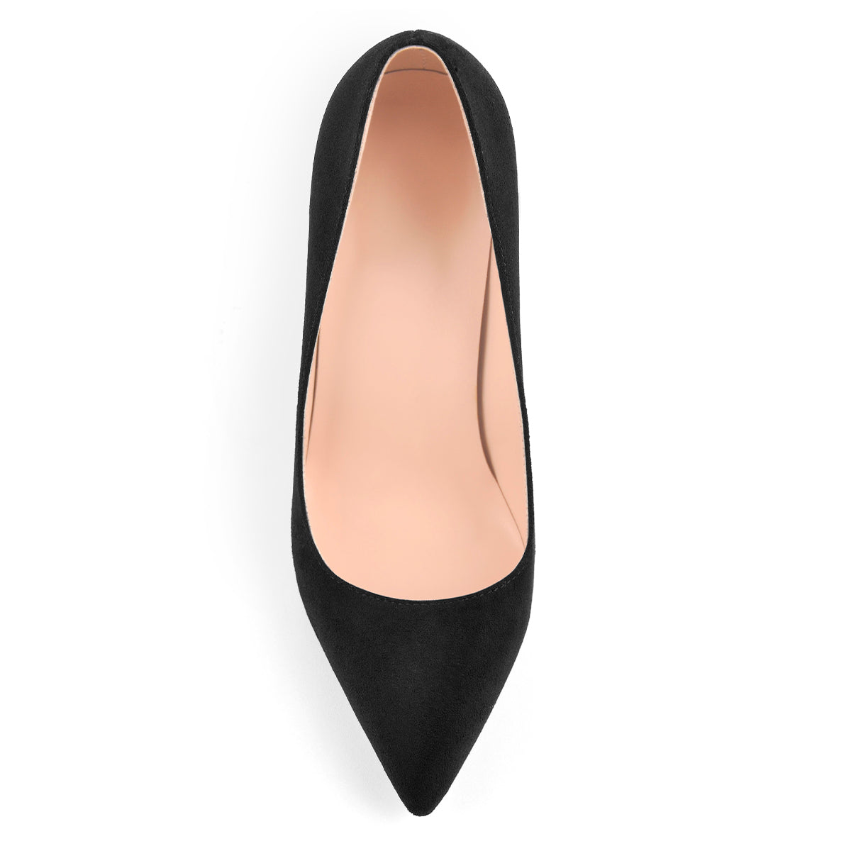 Black Suede Metal Heels Pointed Toe High Heel Pumps - Onlymaker Discount