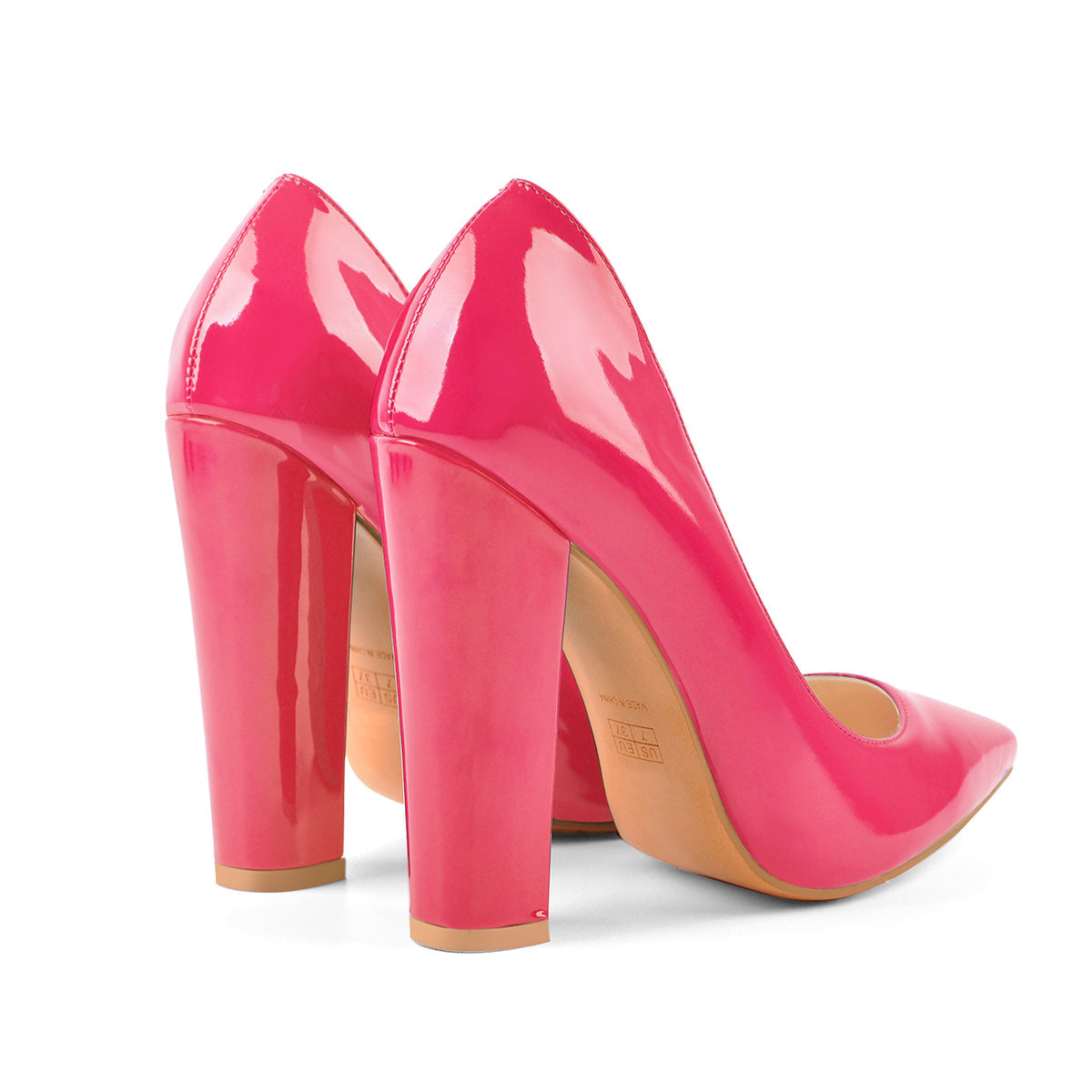 Basic Pumps Pointed Toe Chunky High Heels - Onlymaker Customer Favorite