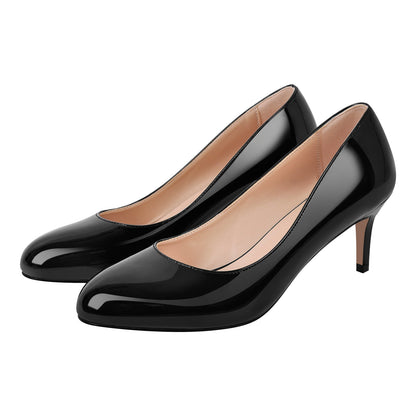 Round Toe Classic Stiletto Pumps - Onlymaker Recommended