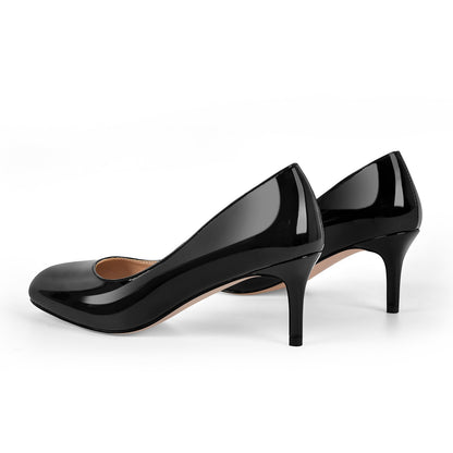 Round Toe Classic Stiletto Pumps - Onlymaker Recommended