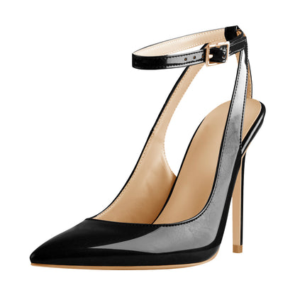 Pointed Toe Ankle Strap Stiletto Pumps - Onlymaker Latest