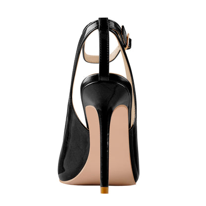 Pointed Toe Ankle Strap Stiletto Pumps - Onlymaker Latest