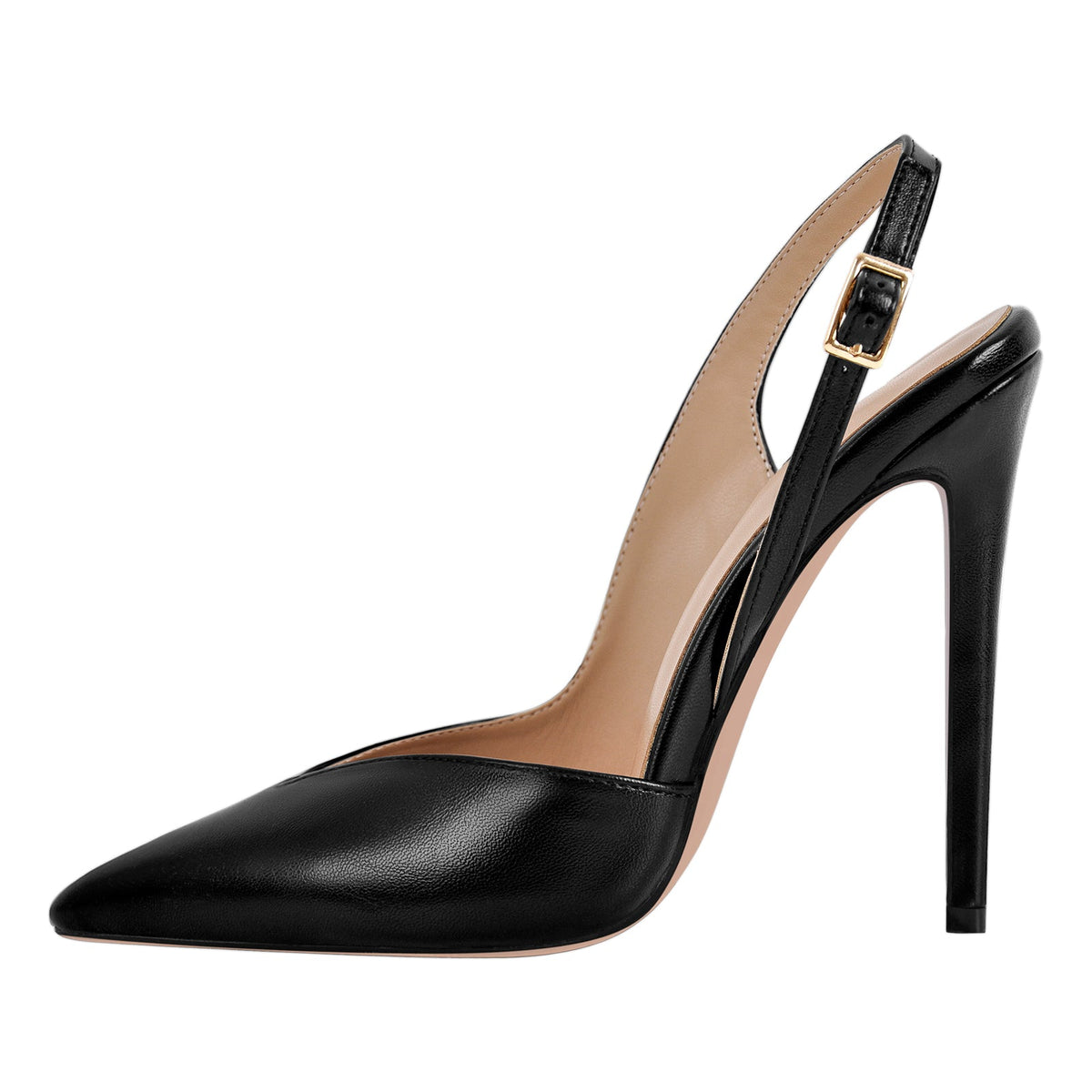 Pointed Toe Side Cut Stiletto Slingback Pumps - Onlymaker Featured