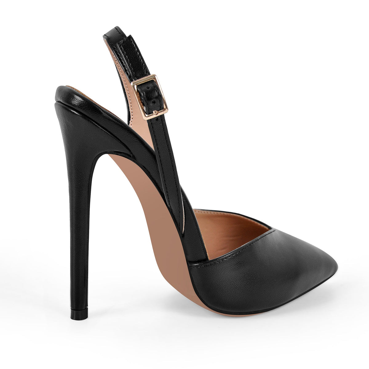Pointed Toe Side Cut Stiletto Slingback Pumps - Onlymaker Featured