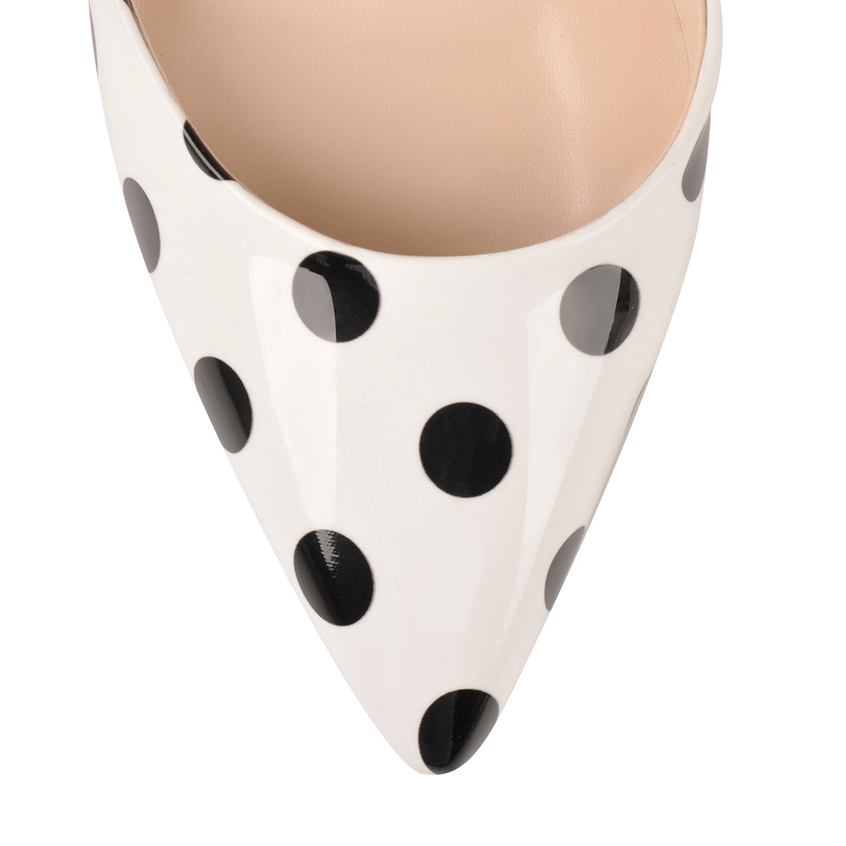 Polka Dot Transparent Ankle Straps Stiletto Pumps - Onlymaker Essential