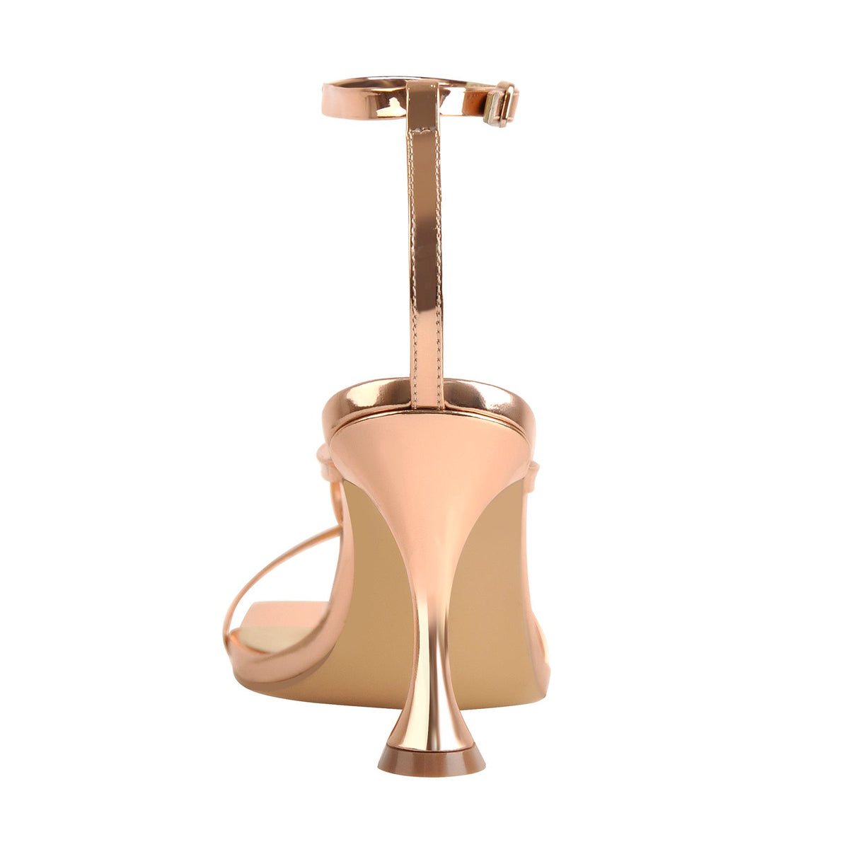 Rose Gold Band High Tapered Heels Sandals - Onlymaker Essential