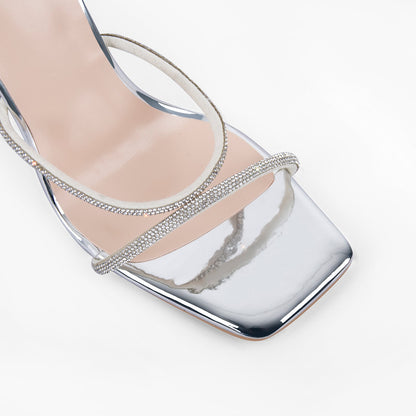 Lace up Rhinestone Strappy High Heel Sandals - Onlymaker Latest