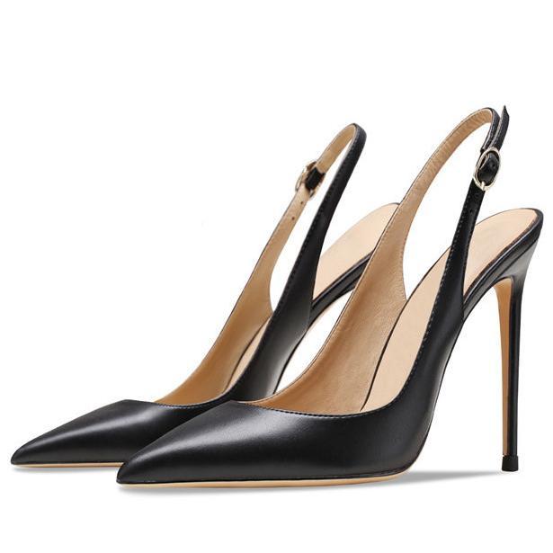Pointed Toe Stiletto Slingback Pumps - Onlymaker Smart Buy