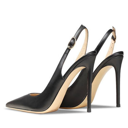 Pointed Toe Stiletto Slingback Pumps - Onlymaker Smart Buy