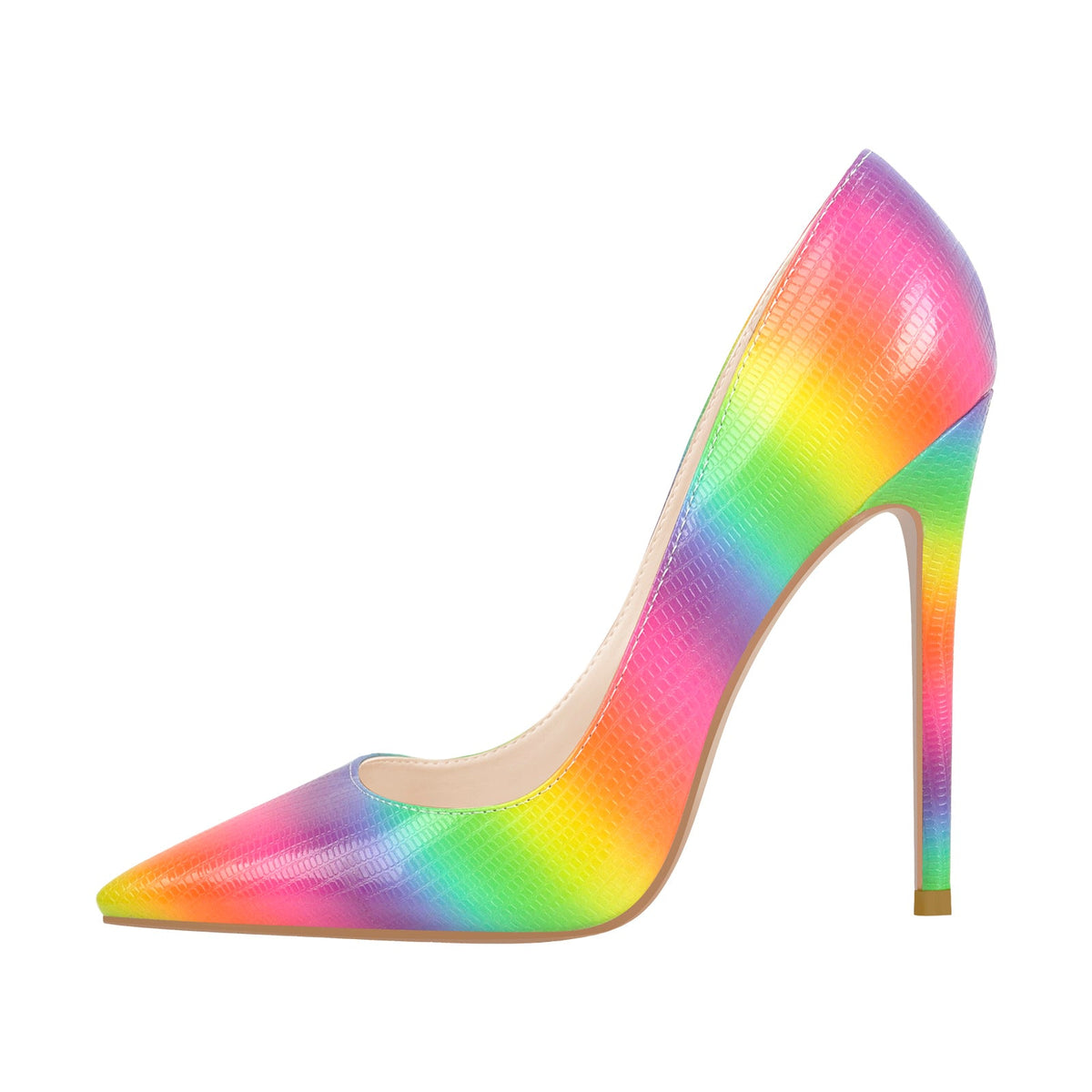 Multicolor Snake Pattern Pointed Toe Stilettos Pumps - Onlymaker Trending