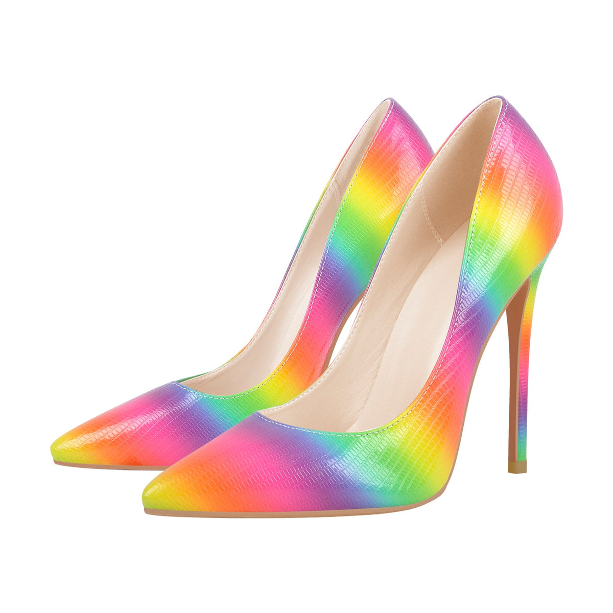 Multicolor Snake Pattern Pointed Toe Stilettos Pumps - Onlymaker Trending