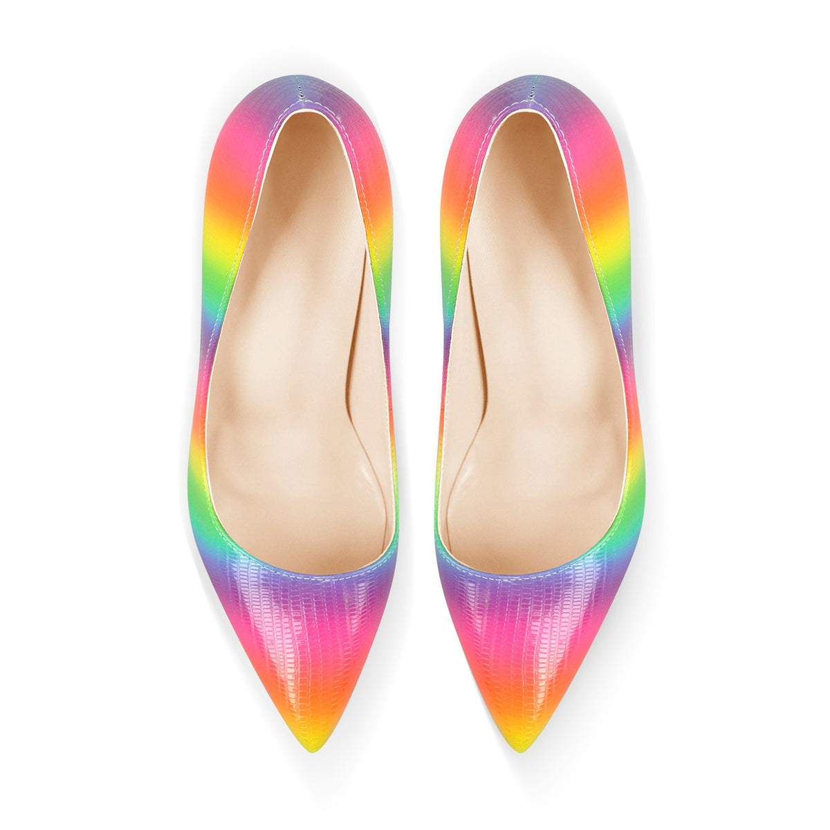 Multicolor Snake Pattern Pointed Toe Stilettos Pumps - Onlymaker Trending