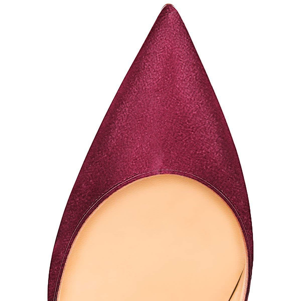 8cm 10cm 12cm Burgundy Pointed Toe Pumps Classic Suede Stilettos - Onlymaker Essential