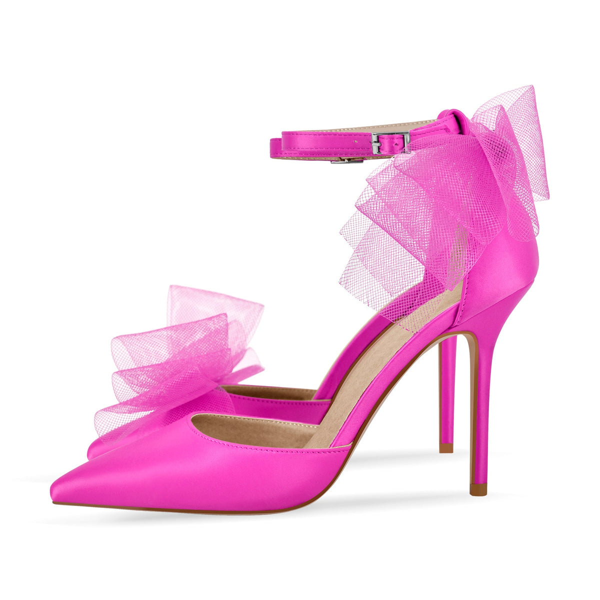 Pointed Toe High Heel Bow Stilettos - Onlymaker Quality