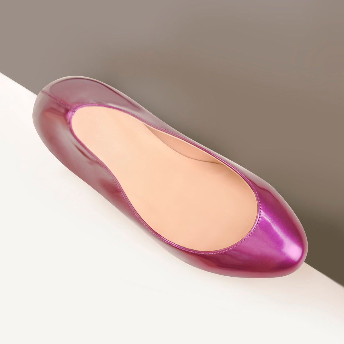 Round Toe Stiletto High Heel 3CM Platform Purple Slip On Pumps - Onlymaker Essential