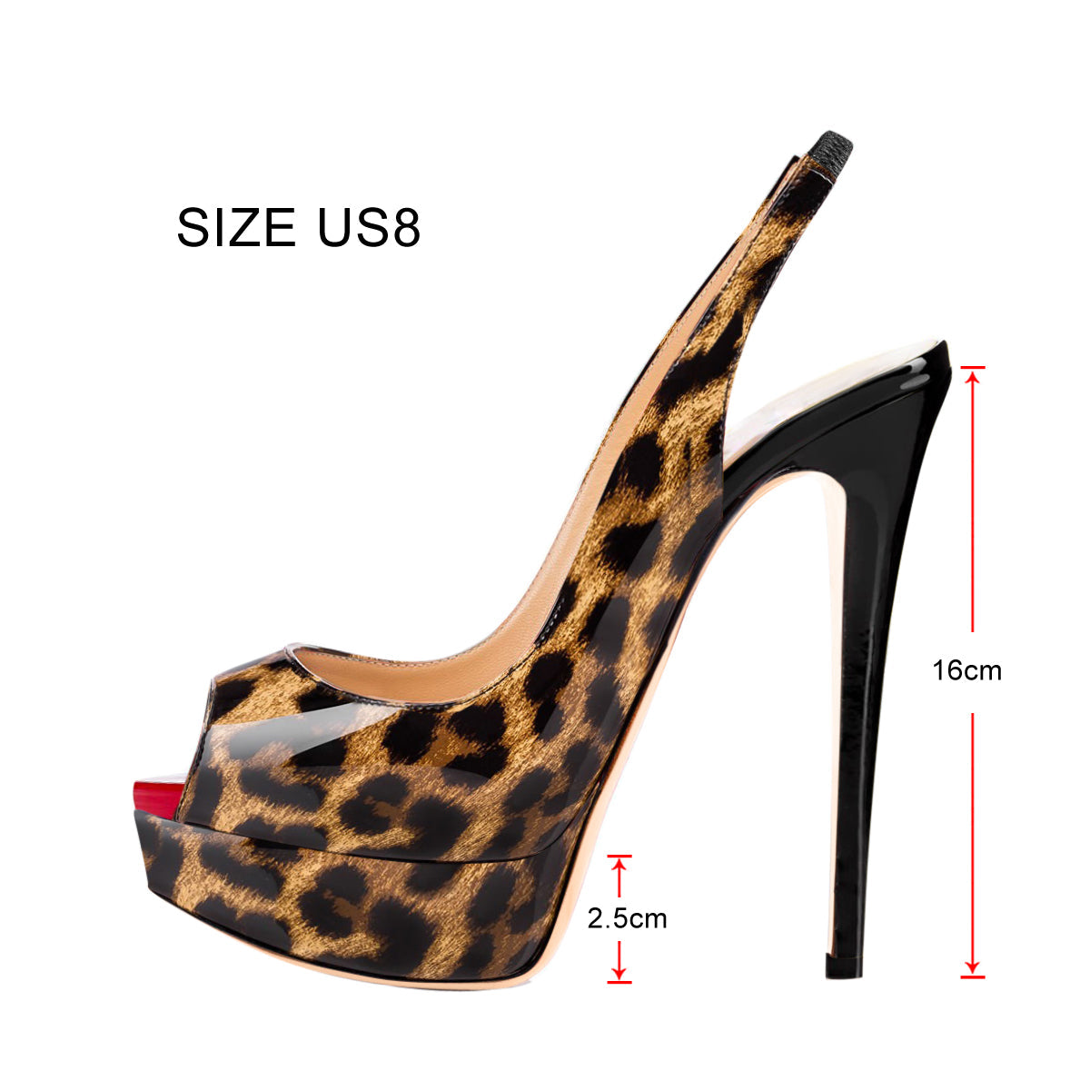 Platform High Heel Peep Toe Slingback Sandals - Onlymaker Recommended