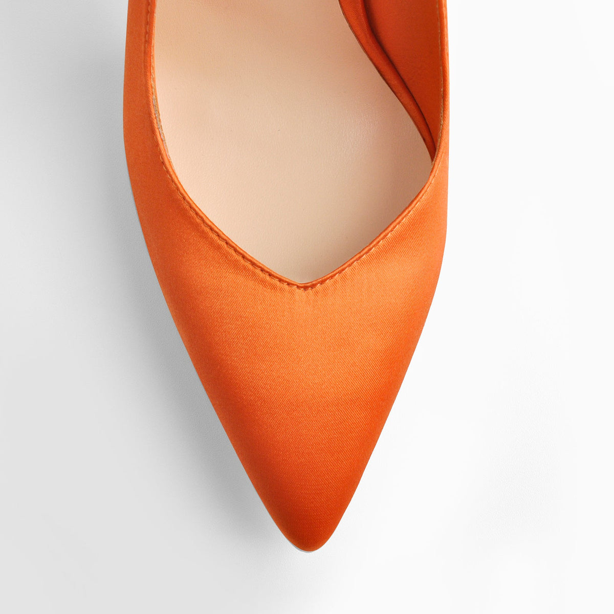 Orange Satin Strap High Heels Stiletto Pumps - Onlymaker Essential