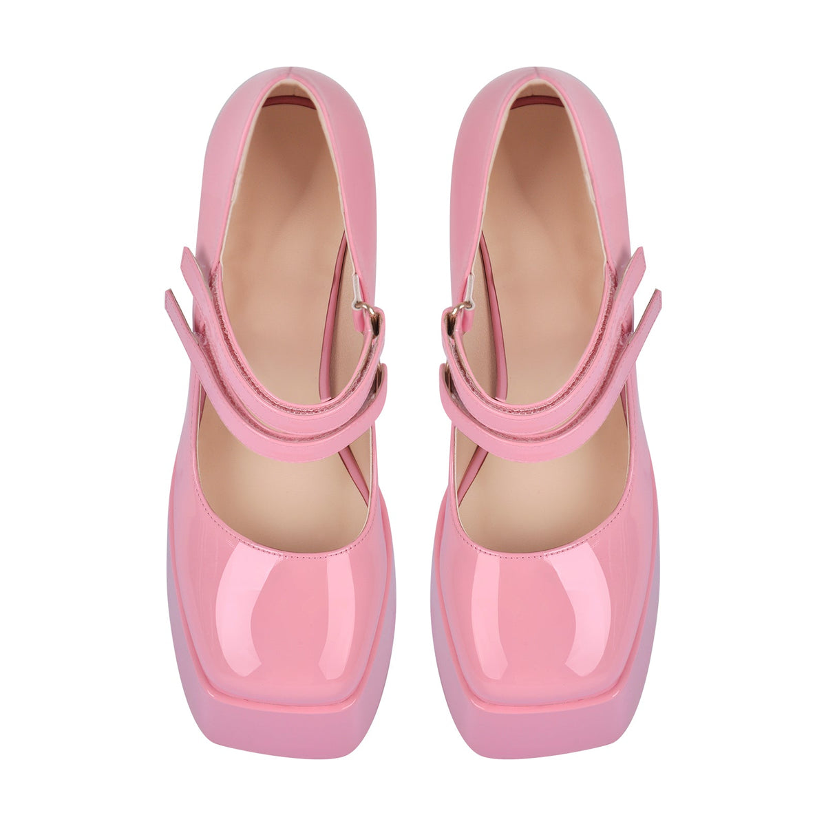 Square Toe Chunky Heel Platform Mary Jane Pumps Sandals - Onlymaker Trending