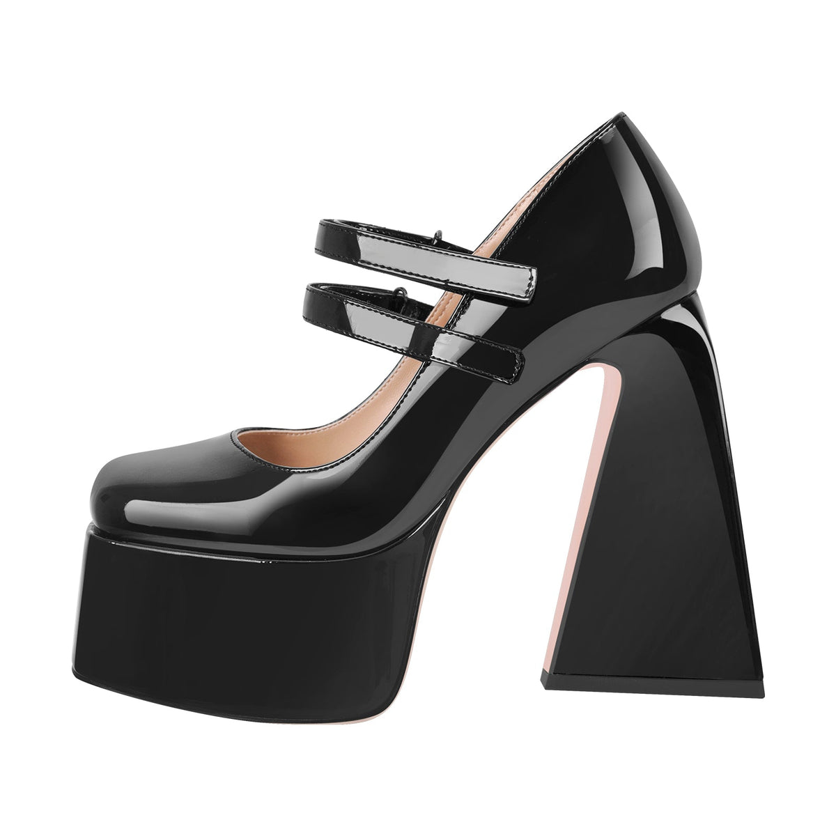 Square Toe Chunky Heel Platform Mary Jane Pumps Sandals - Onlymaker Trending