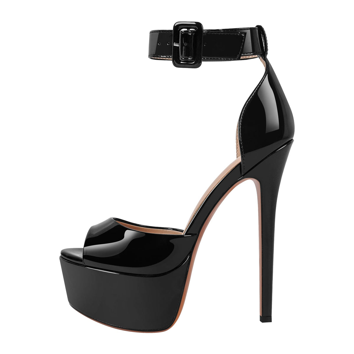 Peep Toe Platform Ankle Straps High Heel Sandals - Onlymaker Hot Sale