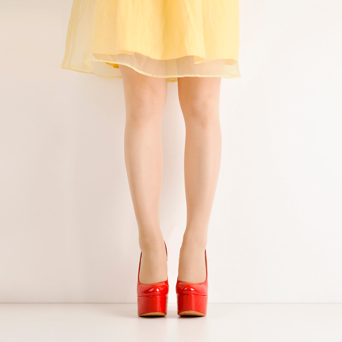 Patent Leather Rounde Toe Platform Red Stiletto High Heels Pumps - Onlymaker Classic