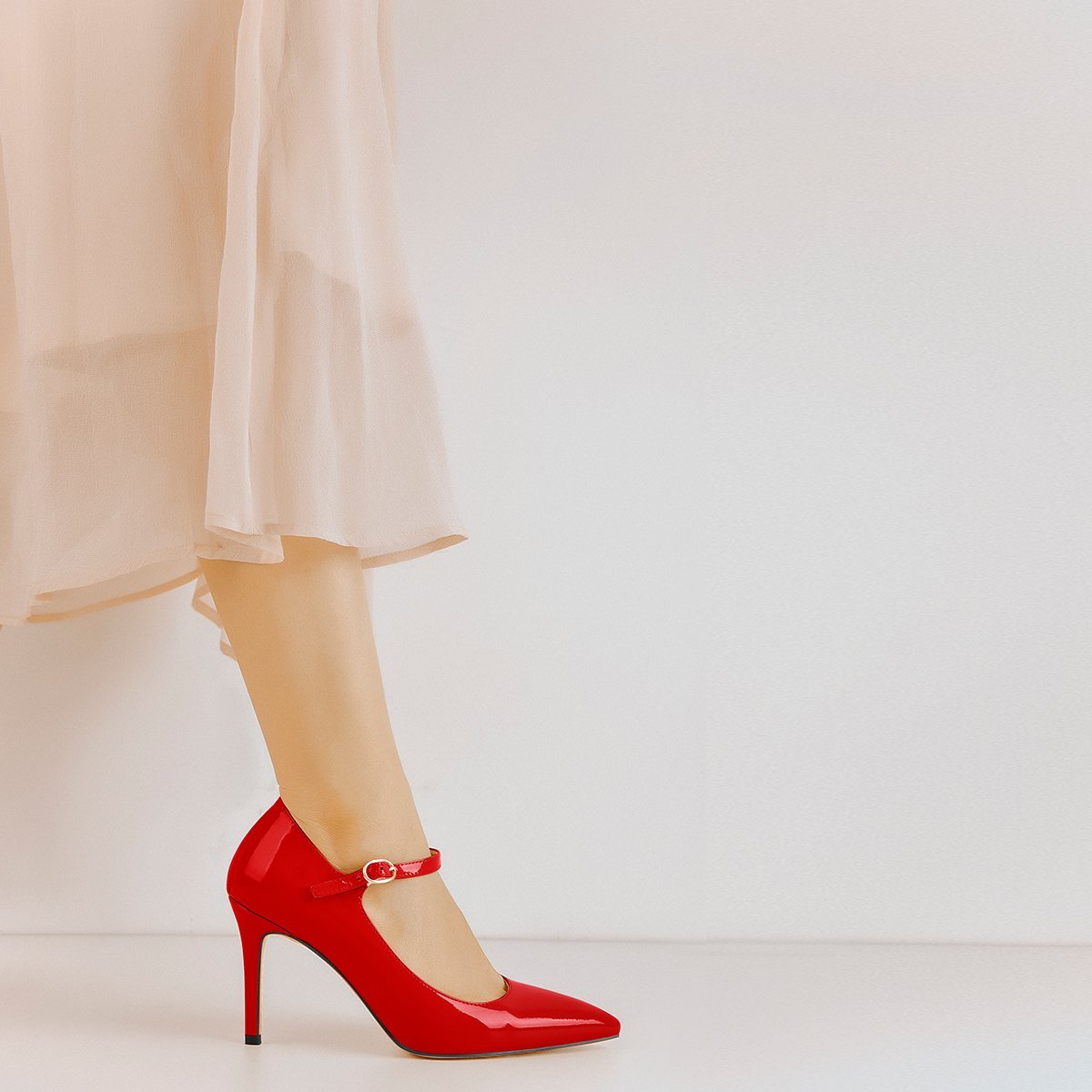 Mary Jane Patent Leather High Heel Pumps - Onlymaker Trusted
