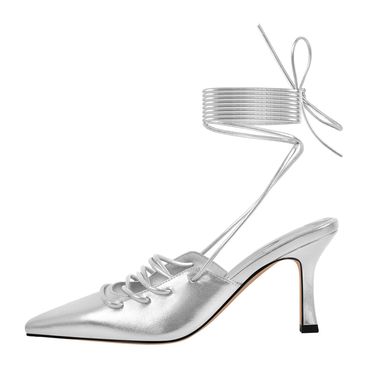 Lace up Pointed Toe Stiletto Pumps - Onlymaker Deals