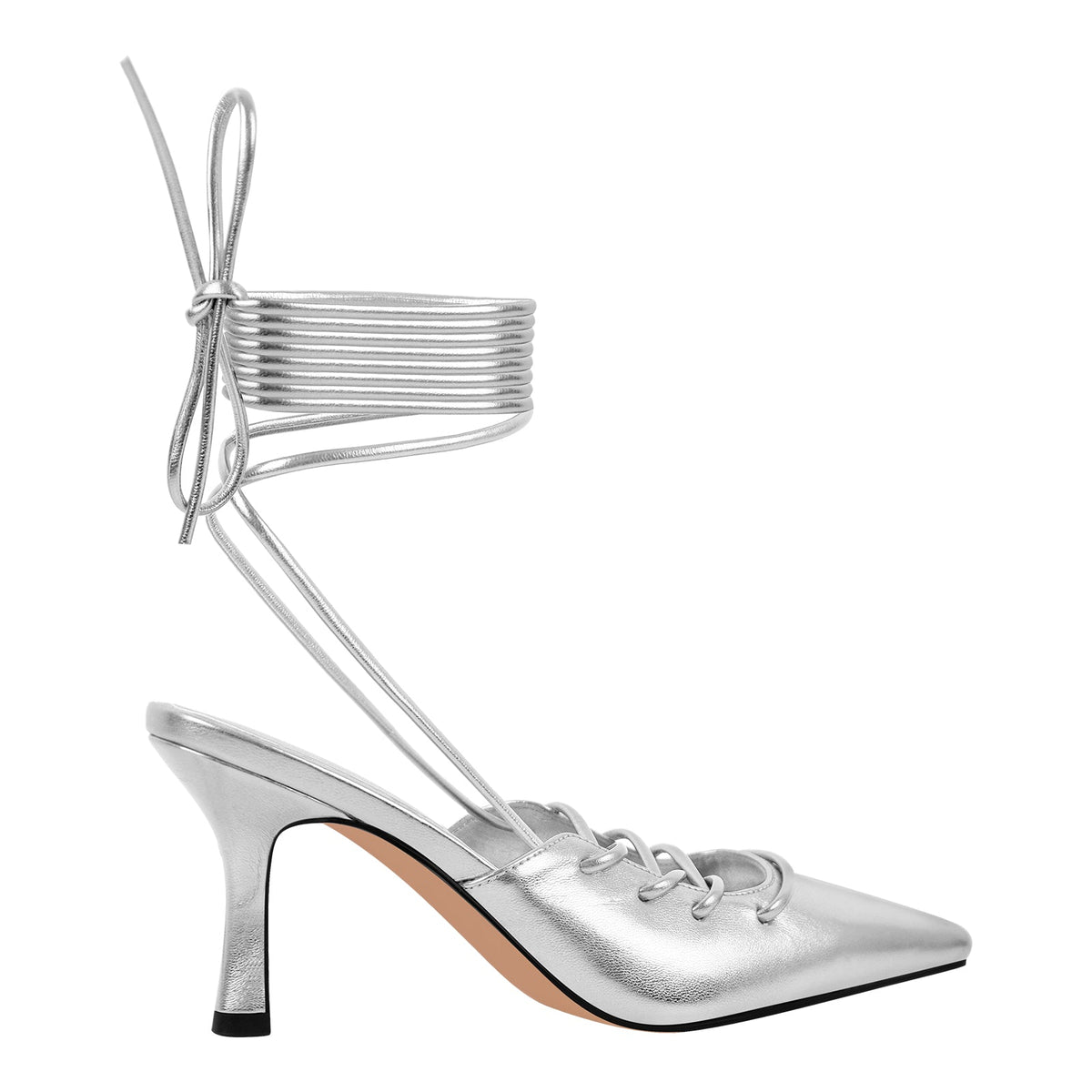 Lace up Pointed Toe Stiletto Pumps - Onlymaker Deals