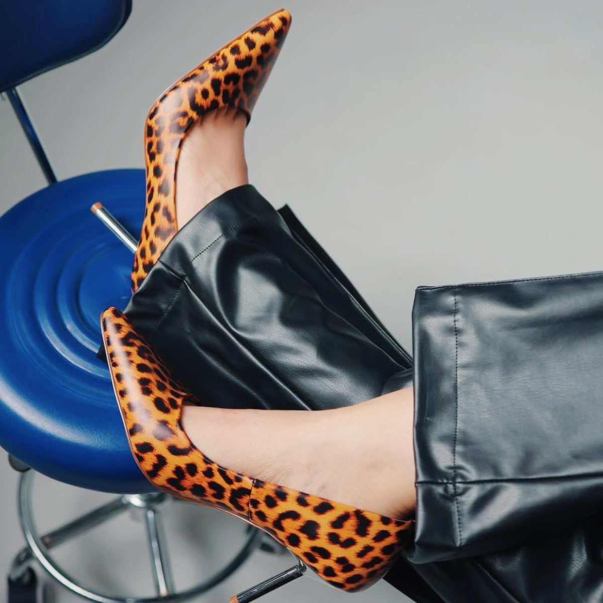 Leopard Pointed Toe Slip On High Heels - Onlymaker Top Pick