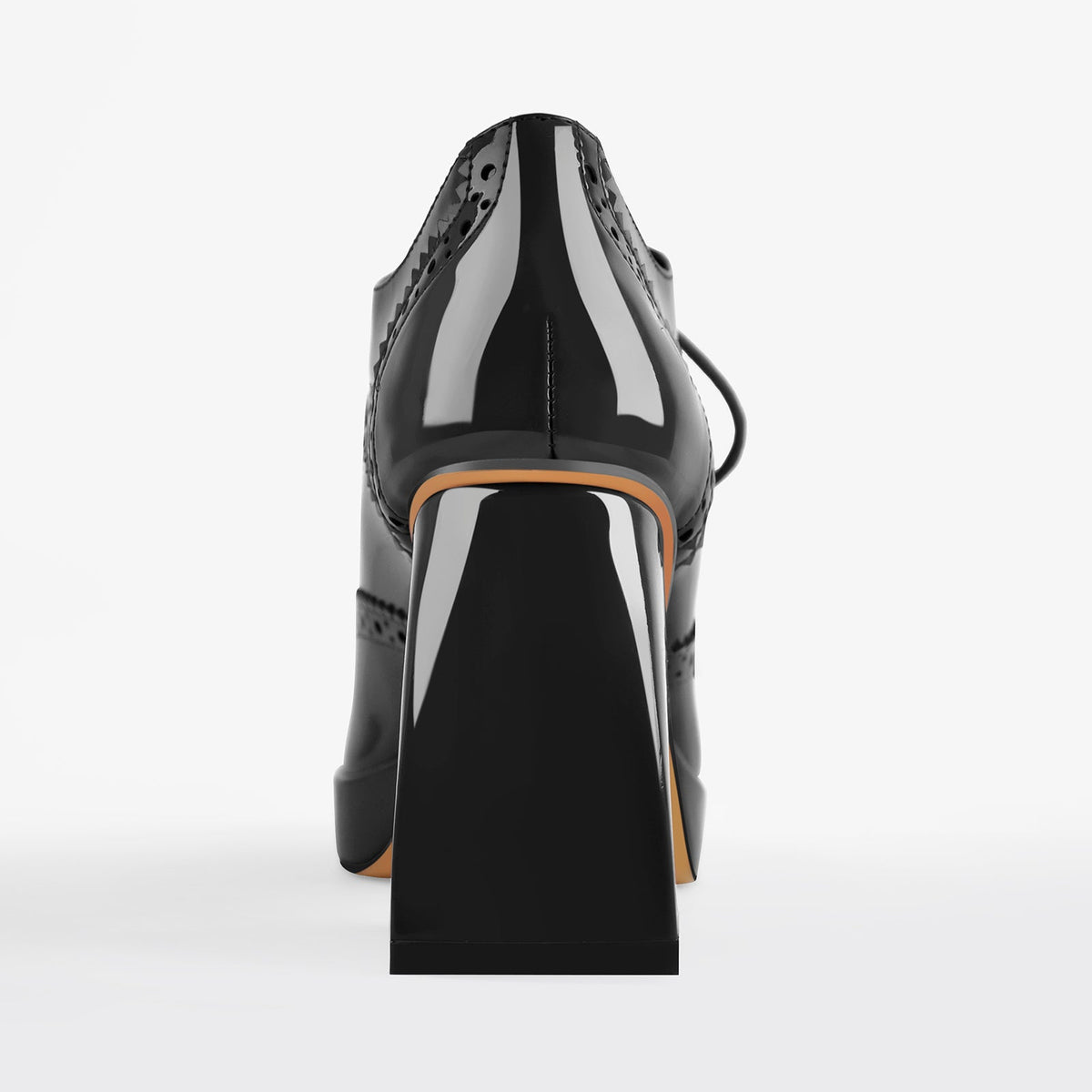 Patent Square Toe Chunky Heel Pumps - Onlymaker Best Price