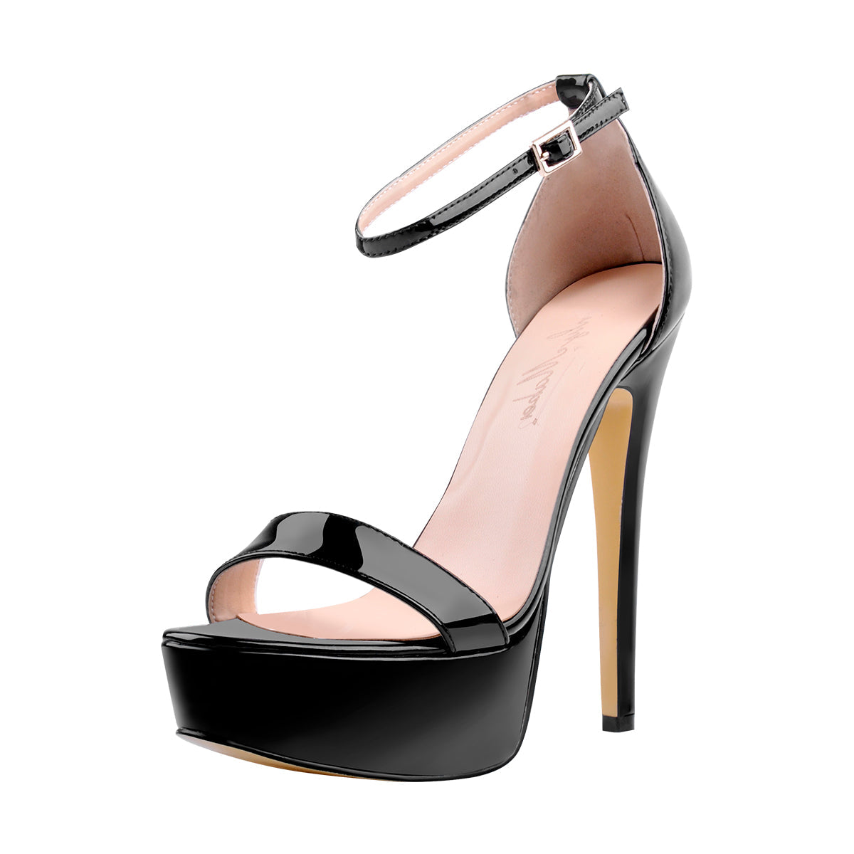 Ankle Strap Platform Stiletto Single Band Sandals - Onlymaker Exclusive
