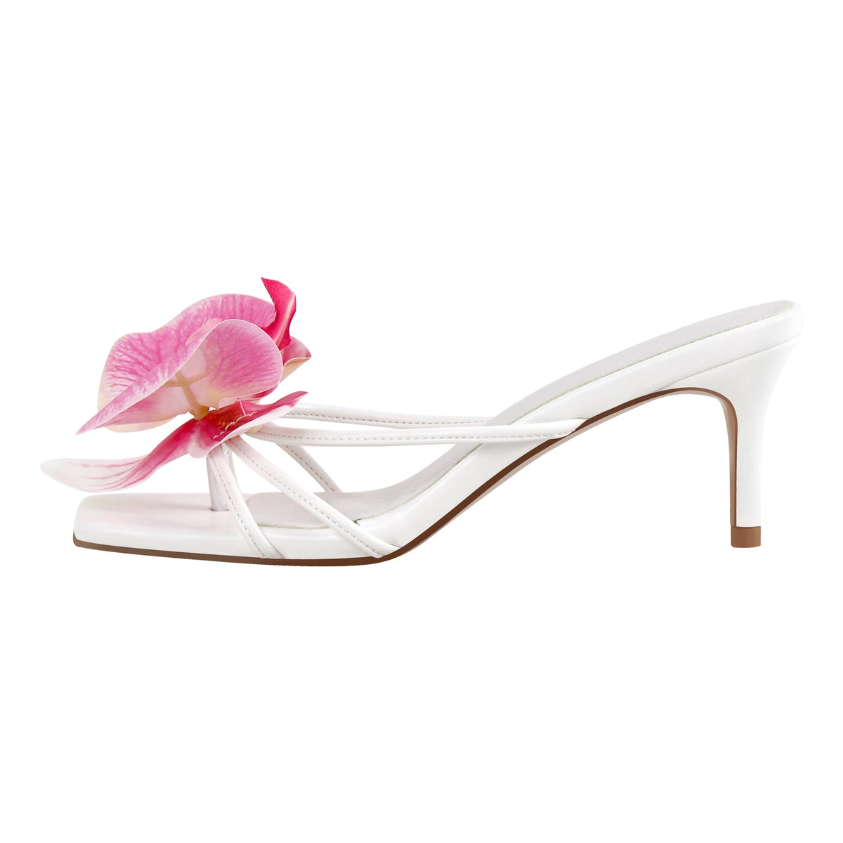 Flower Square Toe Thong Sandals Mules - Onlymaker Deals