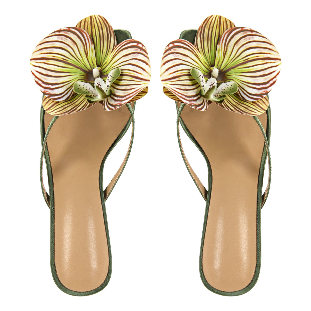 Square Toe Flower Thong Mules - Onlymaker Quality