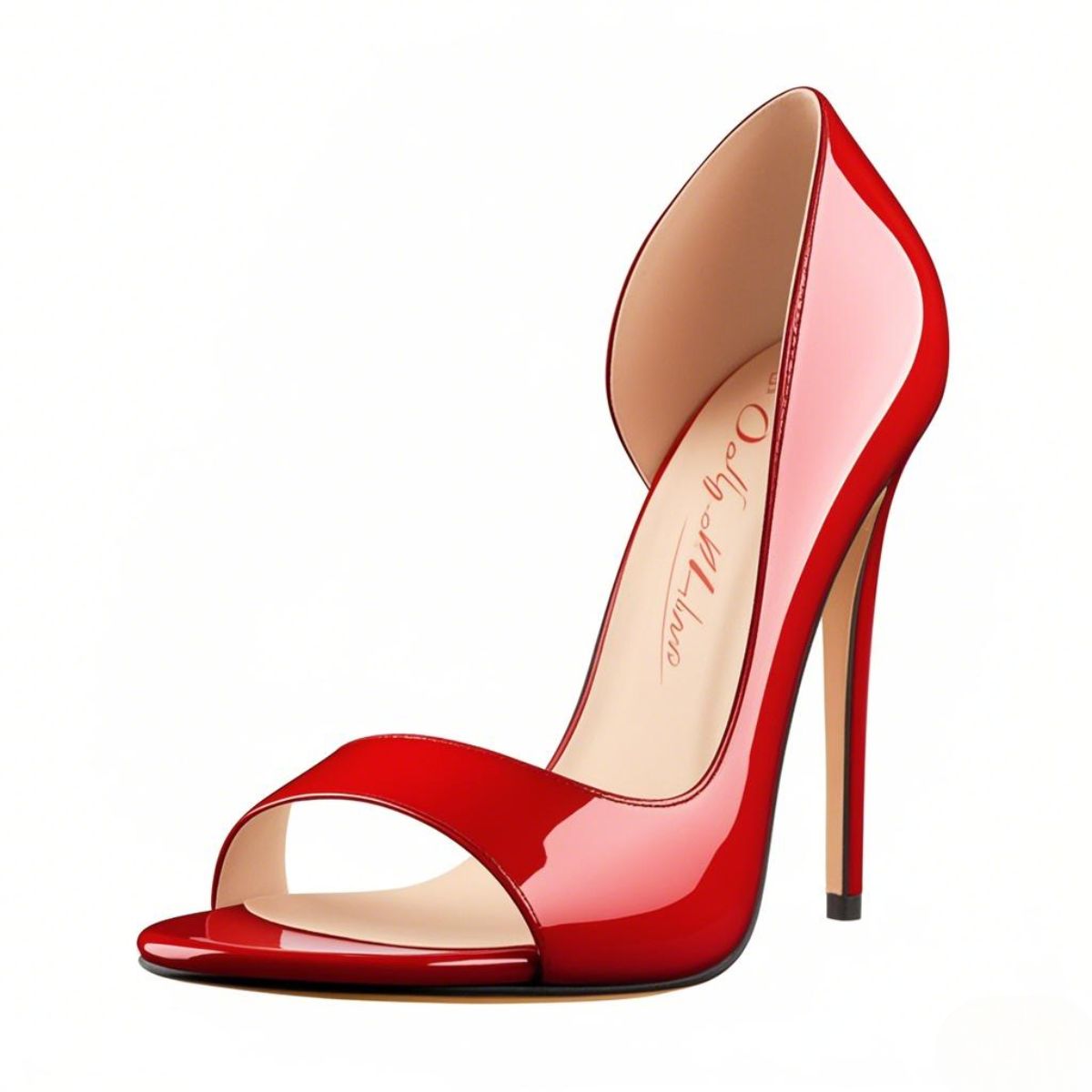 Black Open Toe Side Cut Stiletto High Heel Sandals - Onlymaker Hot Sale