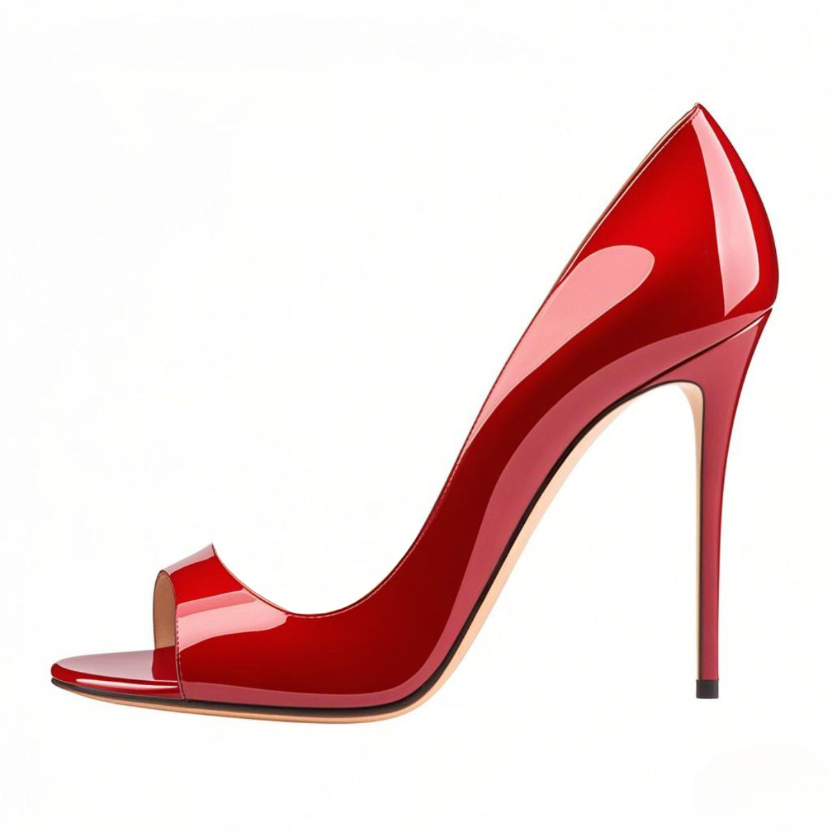 Black Open Toe Side Cut Stiletto High Heel Sandals - Onlymaker Hot Sale
