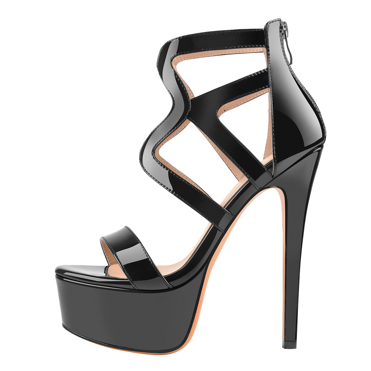 Platform Gladiator Cut Out Stilettos High Heels Sandals - Onlymaker Trending