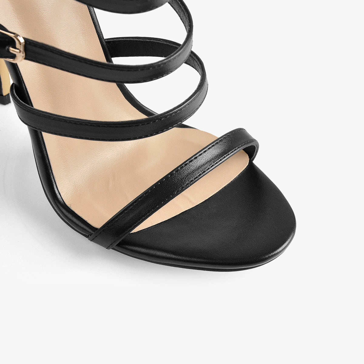 Black Gladiator Open Toe Zip High Heel Stiletto Sandals - Onlymaker Everyday