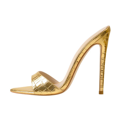 High Heel Stilettos Sandals Mules - Onlymaker Popular