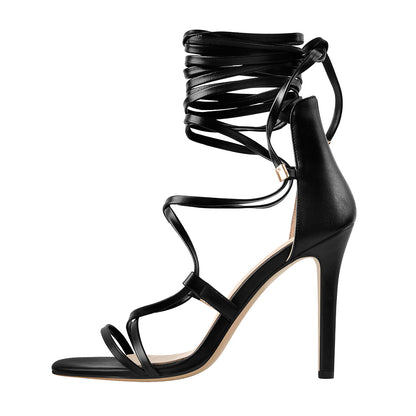Lace up High Heels Gold Gladiator Stiletto Sandals - Onlymaker Trusted