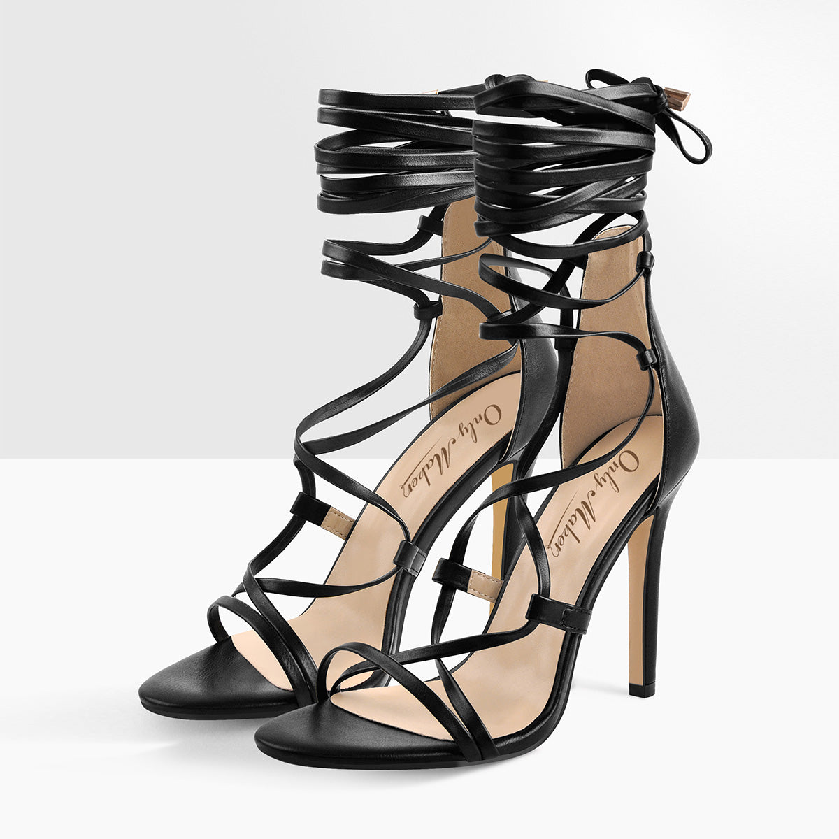 Lace up High Heels Gold Gladiator Stiletto Sandals - Onlymaker Trusted